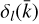 ${\delta _l}(\bar k)$