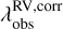 $\lambda _{\rm obs}^{{\rm{RV,corr}}}$