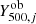 $ Y^{\mathrm{ob}}_{500,j} $