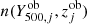 $ n(Y^{\mathrm{ob}}_{500,j},z^{\mathrm{ob}}_j) $