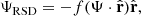 $$ \begin{aligned} \mathbf \Psi _{\mathrm{RSD} } = -f(\mathbf \Psi \cdot \hat{\mathbf{r }})\hat{\mathbf{r }}, \end{aligned} $$