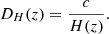 $$ \begin{aligned} D_H(z) = \frac{c}{H(z)}. \end{aligned} $$