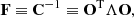 $$ \begin{aligned} \mathbf F \equiv \mathbf C ^{-1} \equiv \mathbf O ^{\mathrm{T} } {\Lambda } \mathbf O , \end{aligned} $$