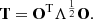 $$ \begin{aligned} \mathbf T =\mathbf O ^{\mathrm{T} } {\Lambda }^{\frac{1}{2}} \mathbf O . \end{aligned} $$