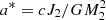 $ a^{*}=cJ_2/GM_2^2 $