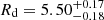 $ R_{\mathrm{d}} = 5.50^{+0.17}_{-0.18} $