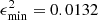 $ \epsilon^2_{\rm min} = 0.0132 $