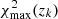 $ \chi^{2}_{\mathrm{max}}(z_k) $