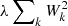 $ \lambda \sum\nolimits_{k} W_k^2 $