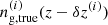 $ n_{\mathrm{g,true}}^{(i)}(z - \delta z^{(i)}) $