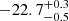 $ -22.7_{-0.5}^{+0.3} $