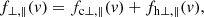 $$ \begin{aligned} f_{\perp ,\parallel }(v) = f_{\mathrm{c} \perp , \parallel }(v) + f_{\mathrm{h} \perp , \parallel }(v), \end{aligned} $$