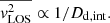 $$ \begin{aligned} {{\overline{{ v}_{\mathrm{LOS} }^{2}}}} \propto 1/{D_{\mathrm{d} ,\mathrm{int}}}. \end{aligned} $$