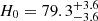 $ H_{0} = 79.3^{+3.6}_{-3.6} $