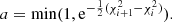 $$ \begin{aligned} a = \mathrm{min} (1,\mathrm{e}^{-\frac{1}{2}(\chi ^2_{i+1}-\chi ^2_{i})}). \end{aligned} $$