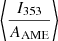 $ \left\langle \frac{I_{353}}{A_{\mathrm{AME}}}\right\rangle $