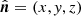 $ \hat{\boldsymbol n} = (x,\mathit{y},z) $