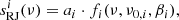 $$ \begin{aligned} s_{\mathrm{RJ} }^i (\nu )=a_i\cdot f_i(\nu ,\nu _{0,i},\beta _i), \end{aligned} $$
