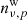 $ n^{\mathrm{w}}_{\nu,p} $