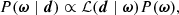 $$ \begin{aligned} P(\boldsymbol{\omega }\mid \boldsymbol{d}) \propto \mathcal{L} (\boldsymbol{d}\mid \boldsymbol{\omega }) P(\boldsymbol{\omega }), \end{aligned} $$