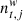 $ n_{t,j}^{w} $