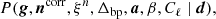 $$ \begin{aligned} P(\boldsymbol{g}, \boldsymbol{n}^{\mathrm{corr} }, \xi ^n,\Delta _\mathrm{bp} , \boldsymbol{a}, \beta , C_{\ell }\mid \boldsymbol{d}), \end{aligned} $$