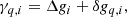 $$ \begin{aligned} \gamma _{q, i} = \Delta g_i + \delta g_{q, i}, \end{aligned} $$