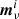 $ {\boldsymbol{m}}_{\nu}^i $