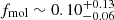 $ f_\mathrm{{mol}}\sim 0.10_{-0.06}^{+0.13} $