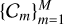 $\left\{ {{{\cal C}_m}} \right\}_{m = 1}^M$
