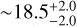 $ \sim 18.5_{ - 2.0}^{ + 2.0}$