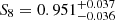 $ S_{8}=0.951^{+0.037}_{-0.036} $