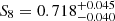 $ S_8=0.718^{+0.045}_{-0.040} $