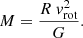$$ \begin{aligned} M = \frac{R~v_{\rm rot}^2}{G}. \end{aligned} $$