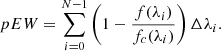 $$ \begin{aligned} pEW = \sum _{i=0}^{N-1} \left( 1 - \frac{f(\lambda _i)}{f_c(\lambda _i)} \right) \Delta \lambda _i. \end{aligned} $$