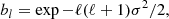 $$ \begin{aligned} b_l = \exp {-\ell (\ell +1)\sigma ^2/2}, \end{aligned} $$