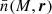 $ \bar{n}(M,\boldsymbol{r}) $