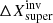 $ \Delta X^{\mathrm{inv}}_{\mathrm{super}} $