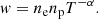 $$ \begin{aligned} { w} = n_{\rm e}n_{\rm p}T^{-\alpha }. \end{aligned} $$
