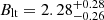 $ B_{\mathrm{lt}} = 2.28^{+0.28}_{-0.26} $