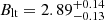 $ B_{\mathrm{lt}} = 2.89^{+0.14}_{-0.13} $