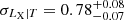$ \sigma_{L_{\mathrm{X}}|T} = 0.78^{+0.08}_{-0.07} $