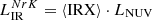$ L_{\mathrm{IR}}^{{NrK}}=\langle \mathrm{IRX} \rangle \cdot L_{\mathrm{NUV}} $
