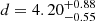 $ d = 4.20^{+0.88}_{-0.55} $