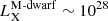 $ L_{\mathrm{X}}^\mathrm{M\text{-}dwarf} \sim 10^{28} $