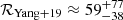 $ \mathcal{R}_{\mathrm{Yang+19}} \approx 59_{-38}^{+77} $