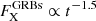 $ F_{\mathrm{X}}^{\mathrm{GRBs}} \propto t^{-1.5} $