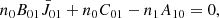 $$ \begin{aligned} n_0B_{01}\bar{J}_{01}+n_0C_{01}-n_1A_{10}=0, \end{aligned} $$