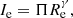 $$ \begin{aligned} I_{\rm e} = \Pi R_{\rm e}^{\gamma } ,\end{aligned} $$