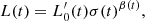 $$ \begin{aligned} L(t) = L^\prime _0(t) \sigma (t)^{\beta (t)}, \end{aligned} $$